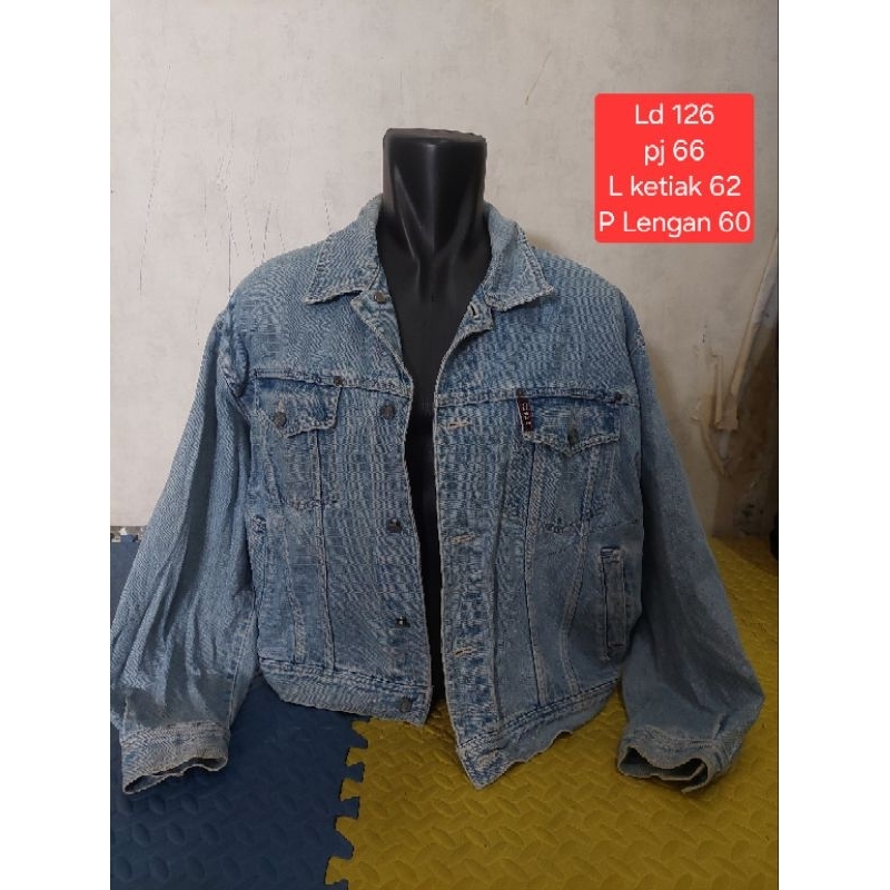 Get used classic jeans Jaket Jeans pria jaket denim size besar