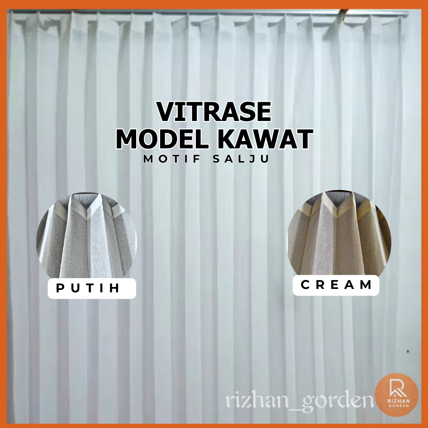 Vitrase Gorden Polos Transparan Motif salju - Vitrase Gorden Polos Tebal - Vitrase Polos