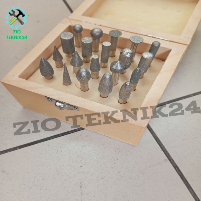 Mata Bor Intan Ukir Set 20 Pcs Tuner Grapir 6mm Diamond Pointer
