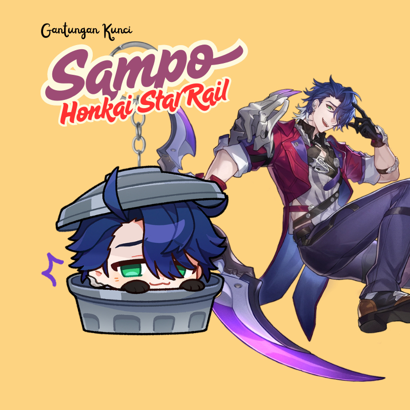 Ganci Sampo HSR | Gantungan Kunci Akrilik UV 2 Sisi Cutting Laser Premium Sampo Honkai Star Rail | K