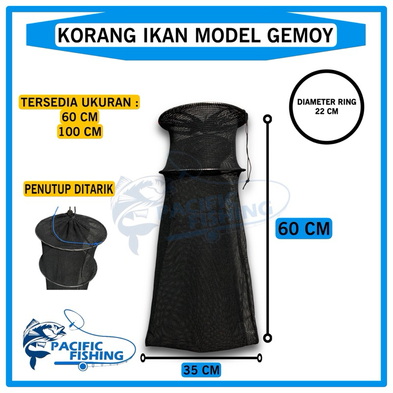 KOJA IKAN 60 CM 100 CM TUTUP PENARIK | KORANG IKAN BUBU IKAN | BERKUALITAS