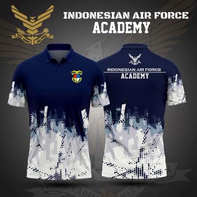 Baju Kaos Taruna Akademi Angkatan Udara / Jersey Taruna AAU / Baju Olahraga Taruna AAU Lengan Pendek