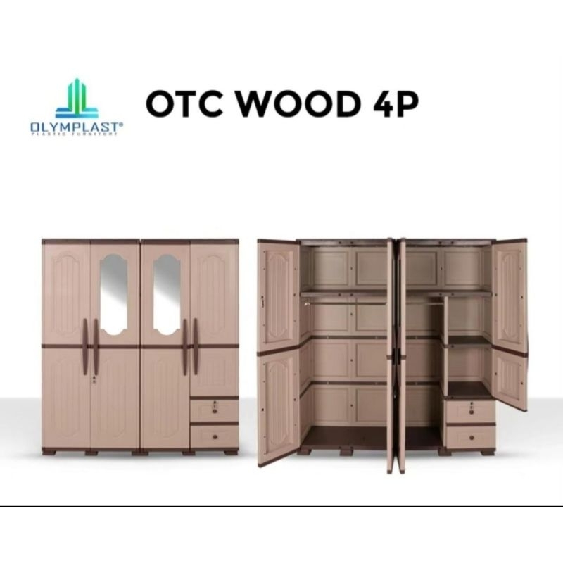 Lemari Pakaian Olymplast OTC WOOD 4P