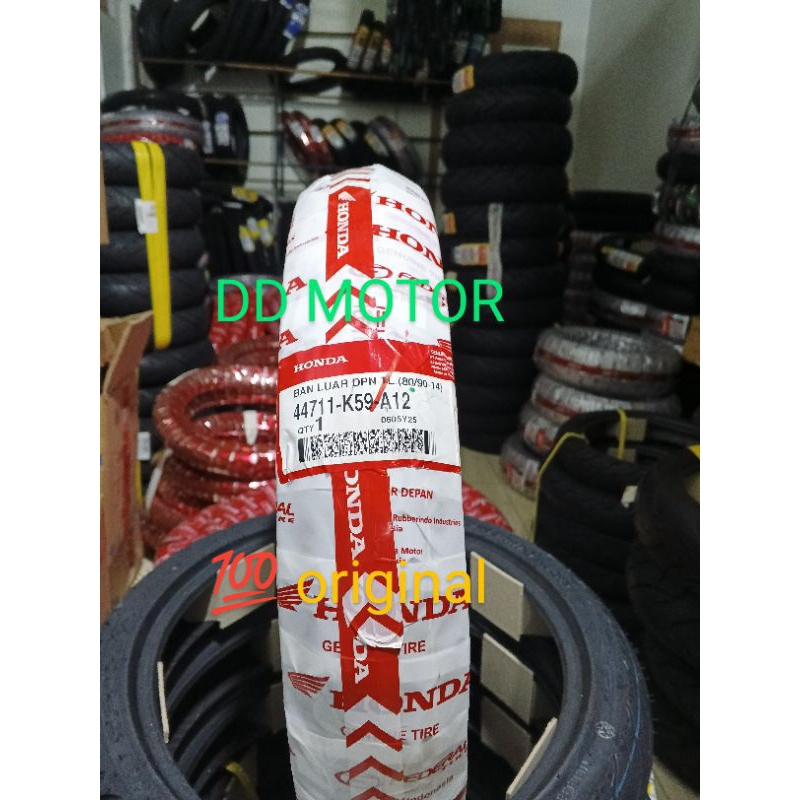 BAN LUAR ORIGINAL FEDERAL 80/90-14 TUBELESS BAN LUAR BEAT VARIO GENIO DEPAN