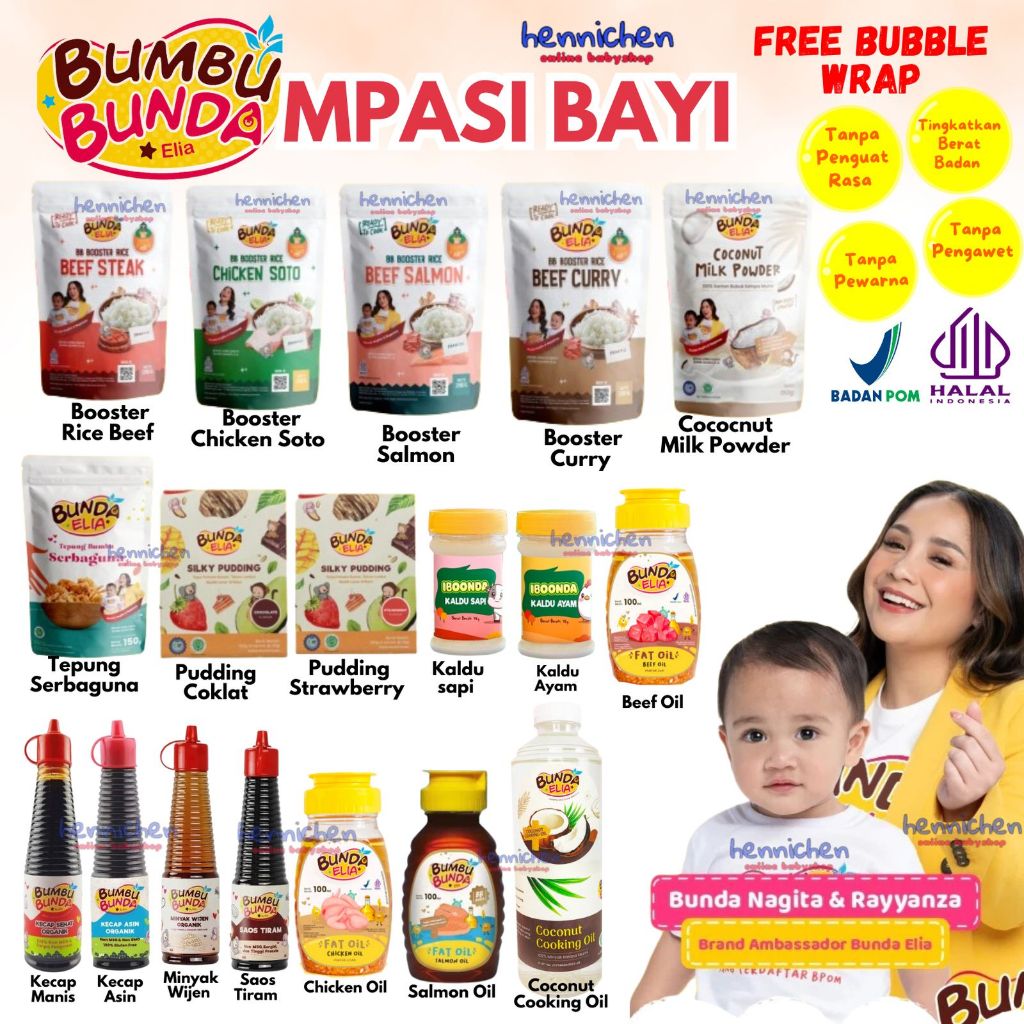 

Bumbu Bunda Kecap Bumbu Bunda Kecap MPASI Anti GTM Kecap Bayi Kecap Organik MPASI BB Booster / Kecap Manis 140ml / Minyak Wijen Organik 150ml / Saos Tiram 150ml