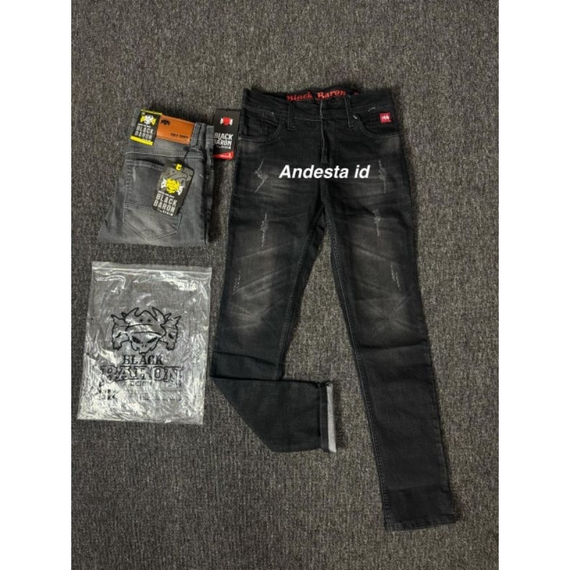 celana jeans panjang  pria black viper vlg36