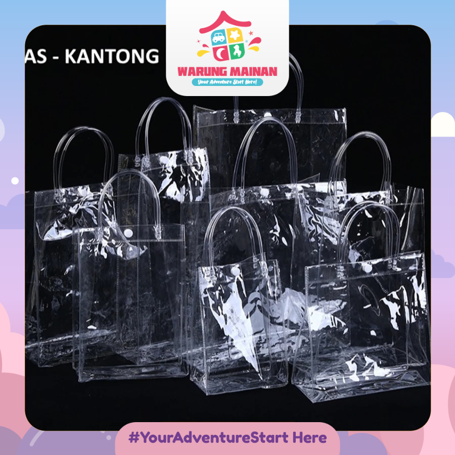

[WARUNGMAINAN] [WM224] Tas Mika PVC | Kantong Mika | Goodie Bag | Hampers Bag | Gift Bag | Kantong Souvenir Transparant Bening goodies bag