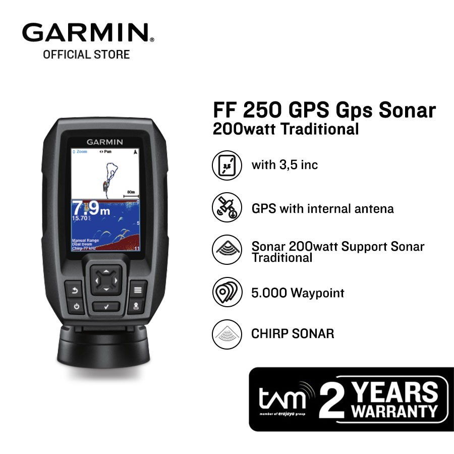 GARMIN Ff250 Gps Ff 250 Fishfinder 250 Gps Apac Chirp Garansi TAM 2 Tahun