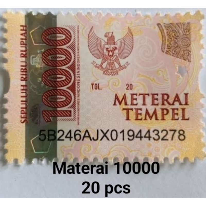 

Materai 10000 Paketan 20 pcs