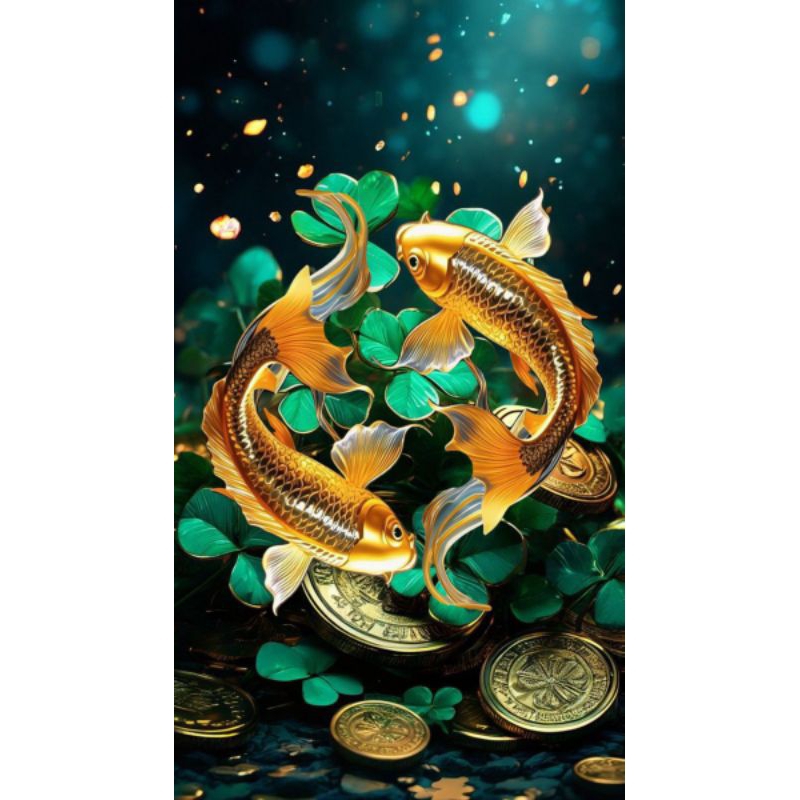 POSTER CETAK JUMBO,IKAN KOI, HIASAN DINDING,IKAN KOI, BERBAGAI MACAM UKURAN