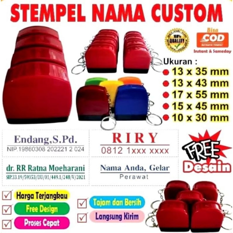 

Stempel Nama / Stempel Dokter / Bidan / Perawat