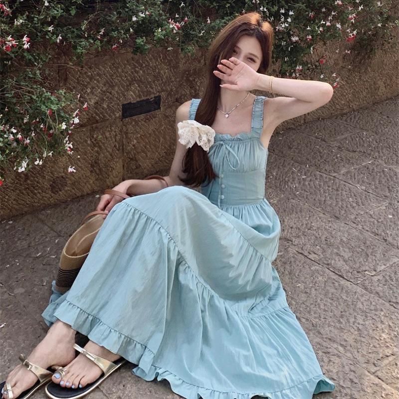 maudy dress maxi//dress tanpa lengan//dress santai//dress pantai//dress wanita kekinian/dress korea 