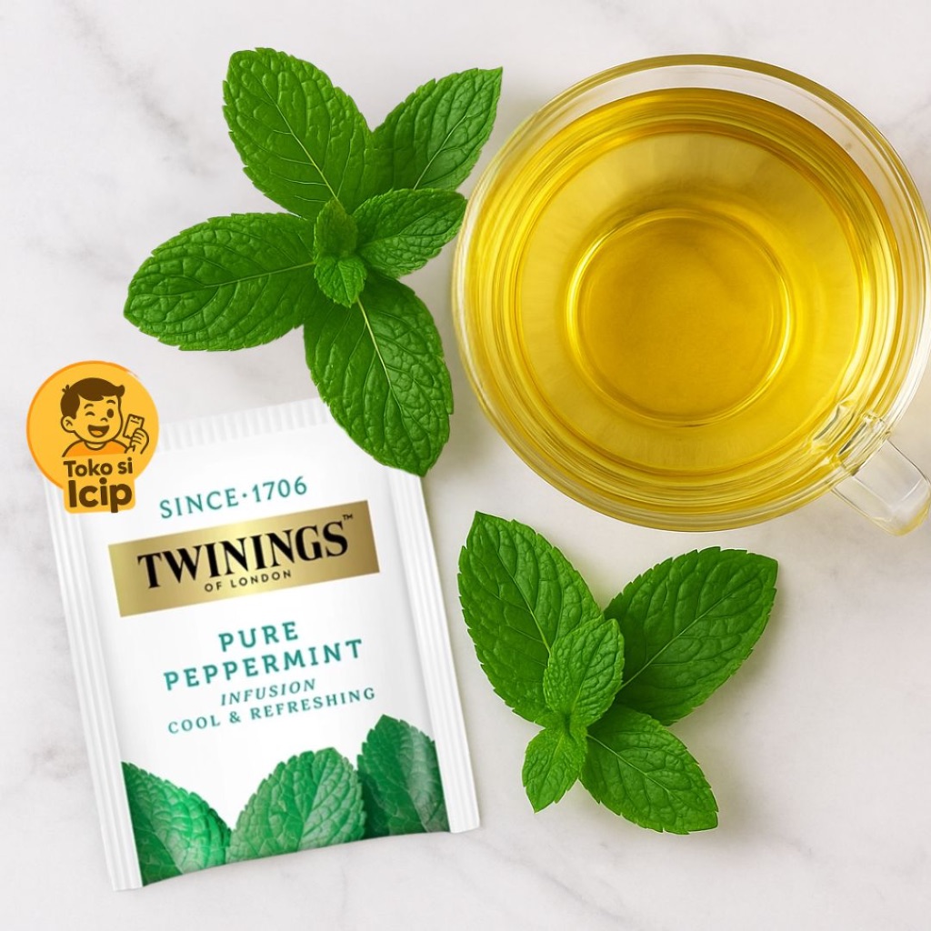 

[Sachet] Twinings Infusion Teh Celup Rasa Pure Peppermint Caffeine Free 2gr BPOM
