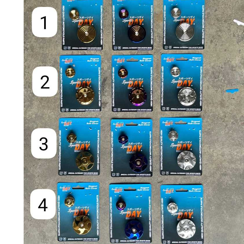 Baut Tutup Koin Magnet Tiger Stainless Full CNC by Sportsday Honda Megapro GL Series