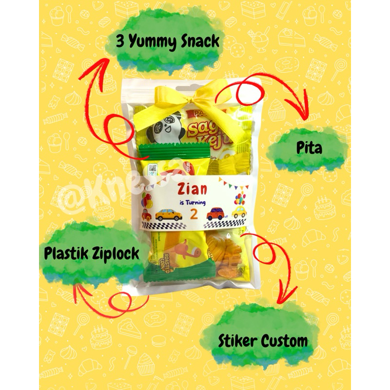 

Mini Gift Snack Tema Kuning / Mini Hampers Ulang Tahun / Mini Hampers / Mini Gift