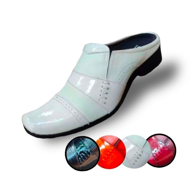 Sepatu sandal pria model bustong kulit pria sandal sepatu pria kulit asli