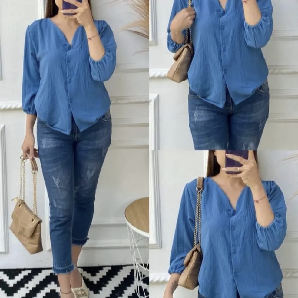 Big Sale Atasan Wanita Tranding Zora TopKemeja CrinkleAtasan Wanita CasualAtasan Wanita Terbaru