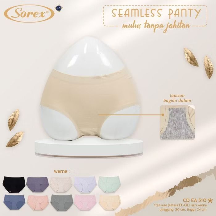 Sorex CD EA509 Seamless Tanpa Jahitan Anti Nyeplak |CD WANITA DEWASA |PAKAIAN DALAM WANITA