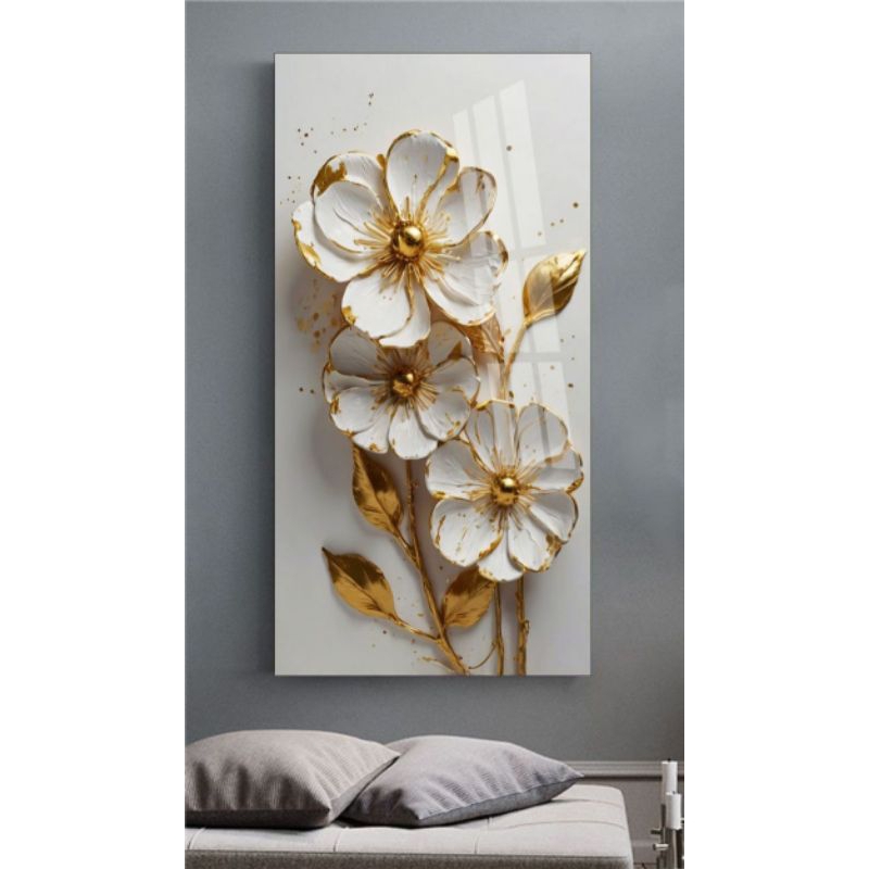 lukisan dinding lukisan kanvas bunga mawar moderns, aestentik Natha Art