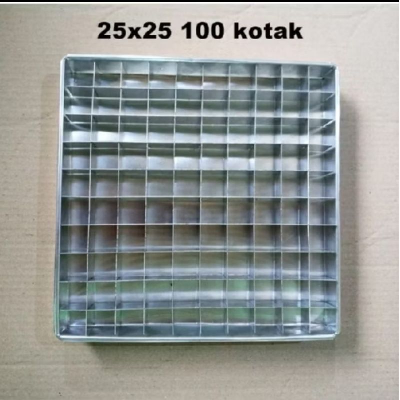 cetakan loyang brownies sekat isi 100 lubang sekat / loyang kotak / loyang sekat / loyang brownies /