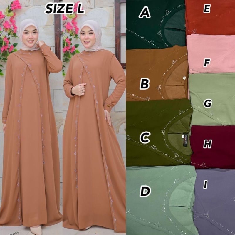 GAMIS 2 IN 1 MODIS CERUTY PAYET PREMIUM FULL FURING DRESS INNER OUTER CERUTY CANTIK ELEGAN MEWAH BAJ
