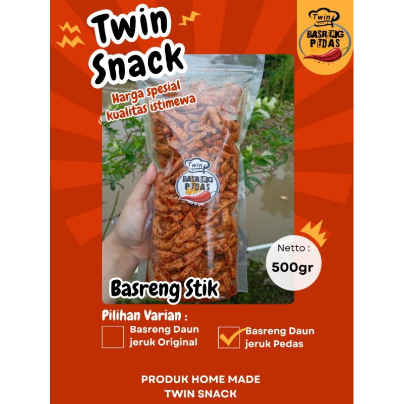 

Basreng Daun Jeruk Pedas 500gr
