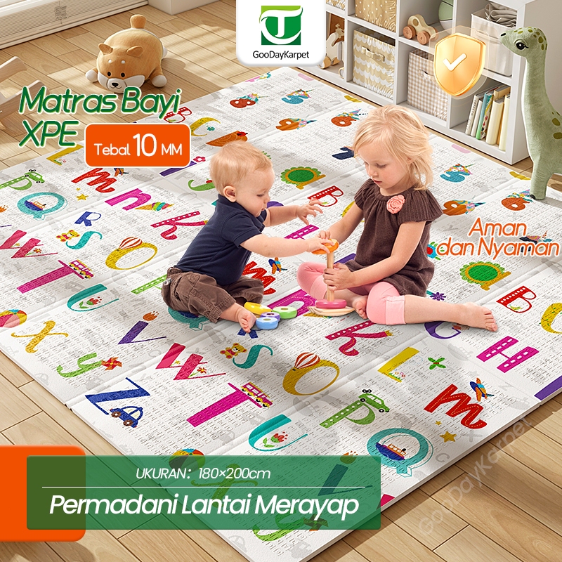 Karpet Bermain Anak Bisa Dilipat Huruf Angka Anti Selip Busa EVA