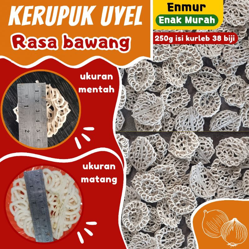 

[250gr] krupuk uyel / kerupuk mawar / krupuk bawang mentah