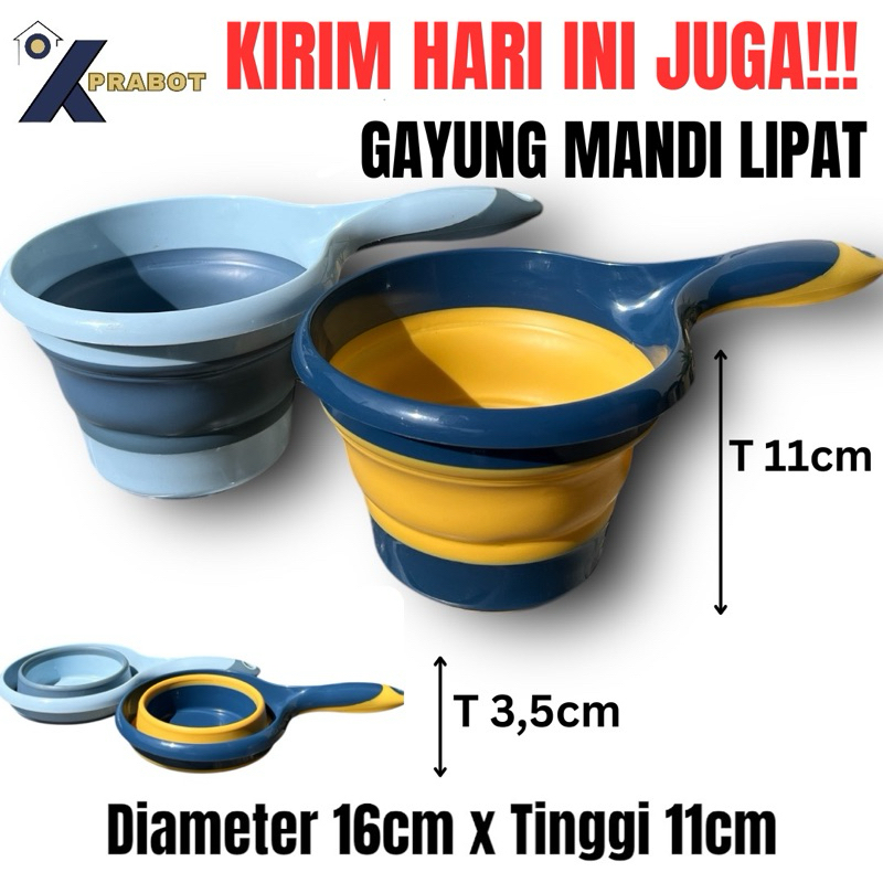 Gayung Mandi Lipat / Gayung Air Serbaguna Wadah Bisa Dilipat / gayung silikon lipat