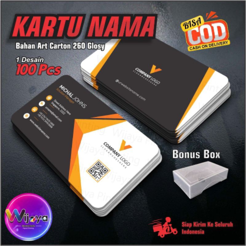 

PROMO Cetak Kartu Nama / Kartu Nama Murah 100pcs Bonus Box