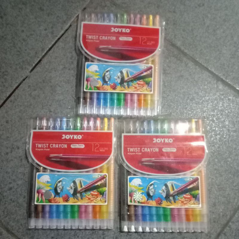 

promo crayon puter joyko panjang isi 12warna