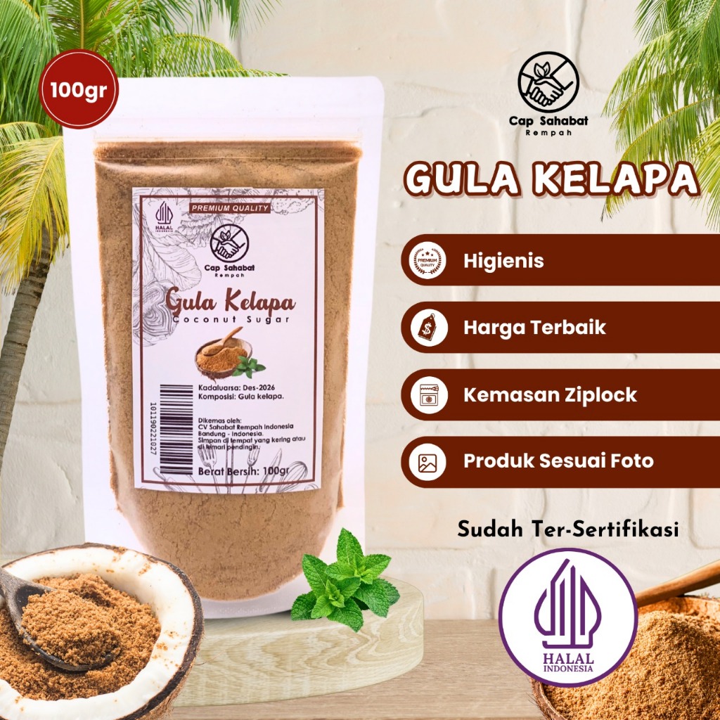 

100gr Gula Kelapa Murni / Gula Semut / Coconut Sugar / Rempah / JSR 100% PREMIUM QUALITY