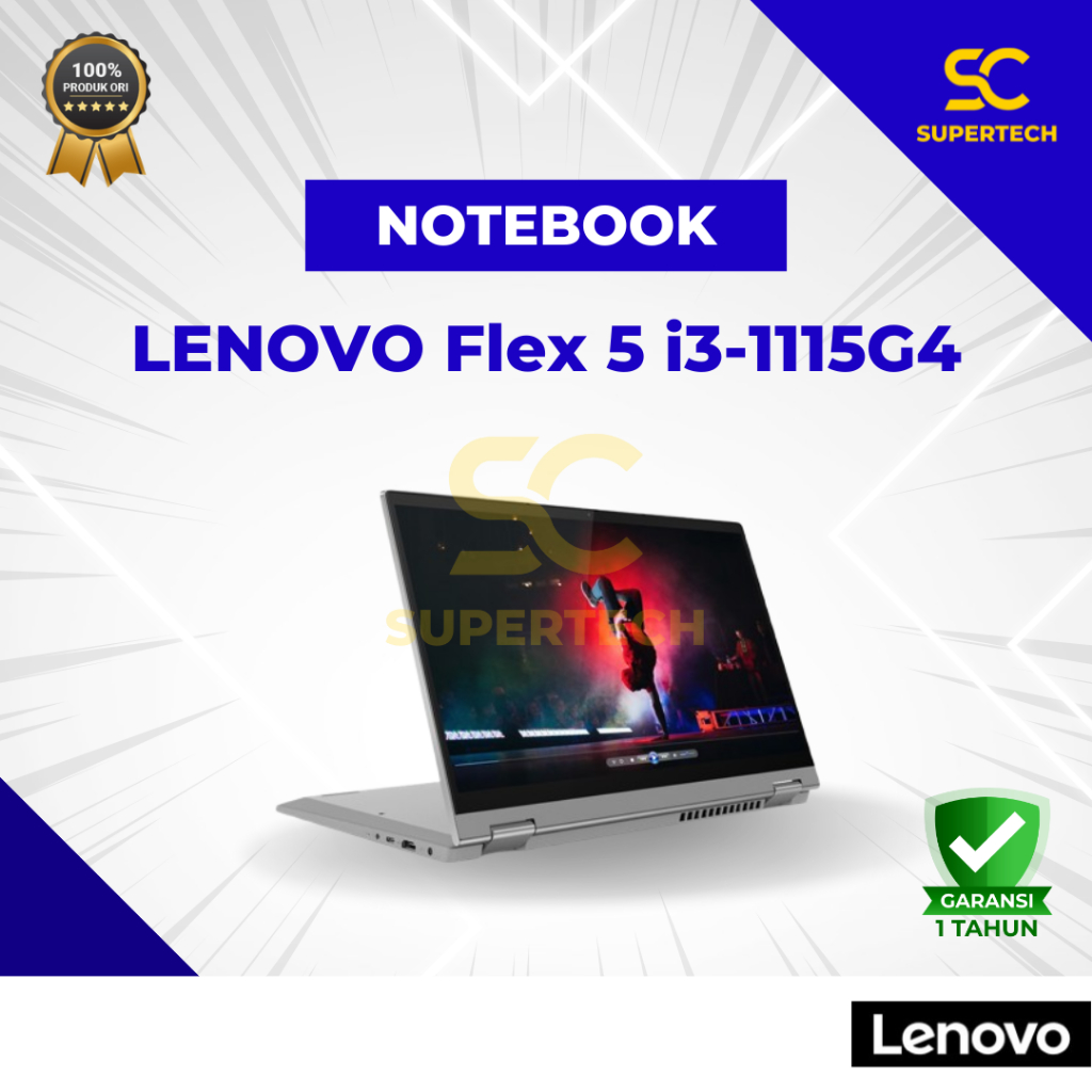 NOTEBOOK Lenovo Flex 5 i3-1115G4 4GB 512ssd 14FHD