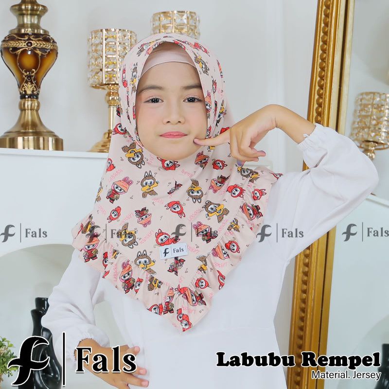 ✨ HIJAB FALS REMPEL LABUBU // HIJAB ANAK // HIJAB FALS KIDS // HIJAB GROSIR MURAH ✨