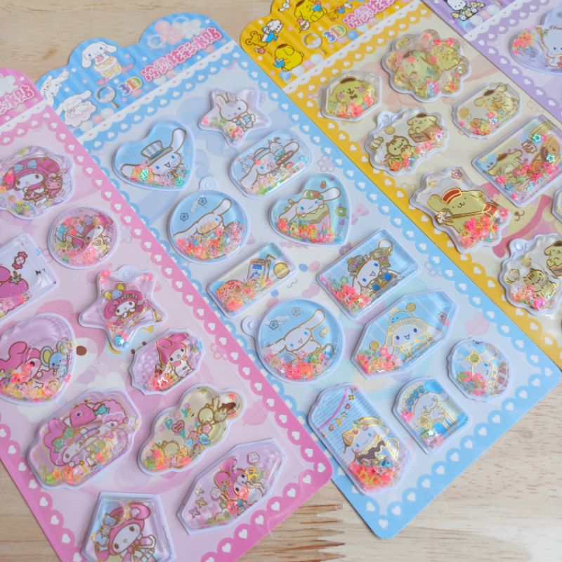 

Sticker air dan gantungan kunci 1972 cinnamoroll kuromi my melody pompompurin
