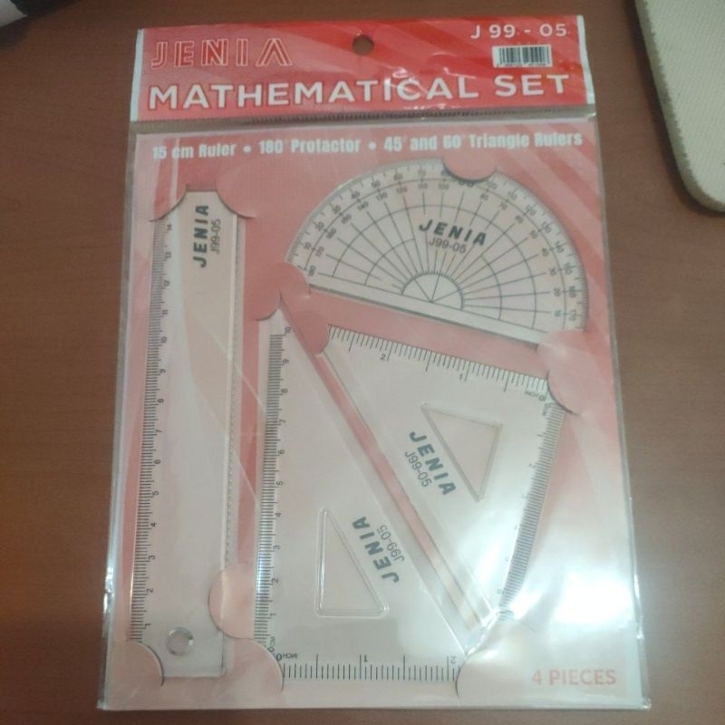 

mistar set matematika Jenia isi 4 jenis