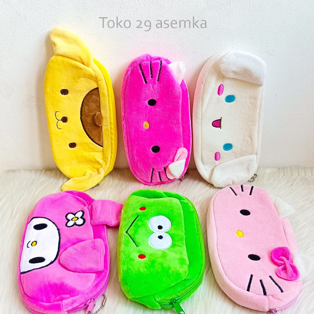 

KOTAK PENSIL SANRIO CAMPURAN PLUSHY UNIK IMUT PERLENGKAPAN SEKOLAH MURAH TERMURAH COD