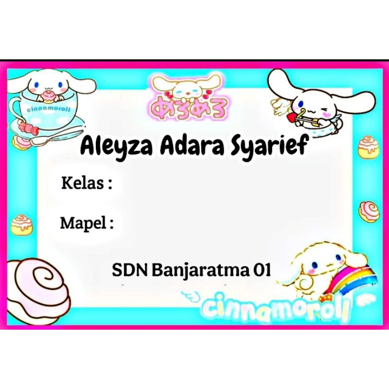 

STIKER LABEL BUKU MOTIF CINNAMOROLL ISI 50 PCS