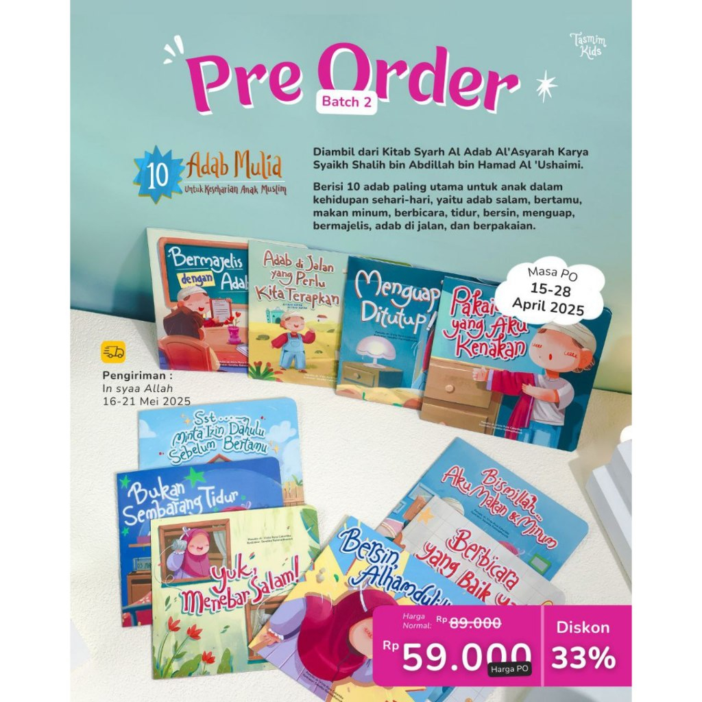 TASMIM - Seri 10 Buku Adab Mulia Untuk Keseharian Anak Muslim Buku Akhlak Anak Faceless