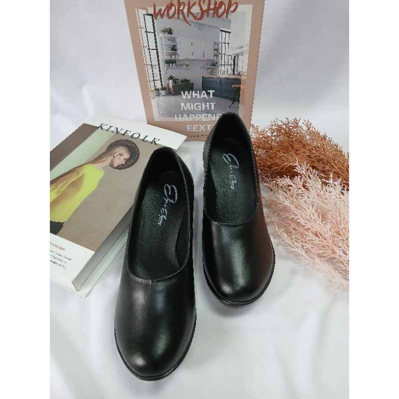 Sepatu Wedges Wanita Kulit Garut