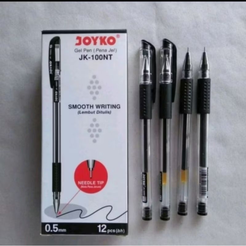 

Pulpen gel joyko JK--100NT 0,5mm 12 pcs Tinta Hitam.