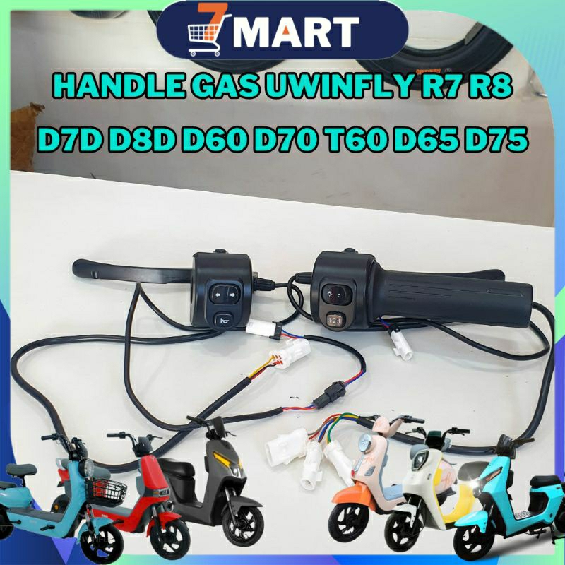 Handle Gas Sepeda Listrik Uwinfly D7D D8D M60 D60 D70 D65 D75 R7 R8 Saklar Lampu Throttle Gas Uwinfl