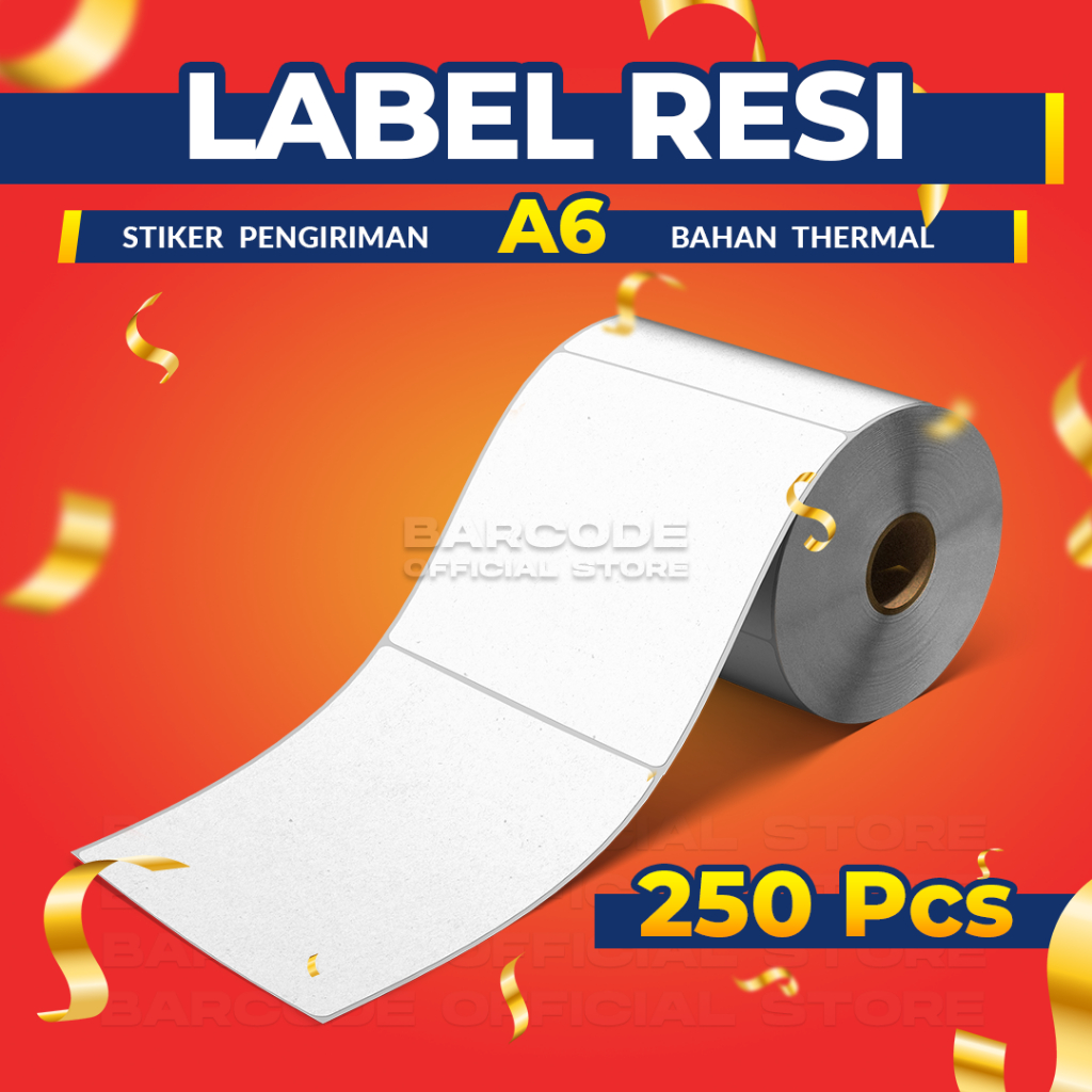 

Label Sticker Thermal A6 100x150mm / 100 x 150 / 100x150 mm 1 Line Isi 250 Pcs