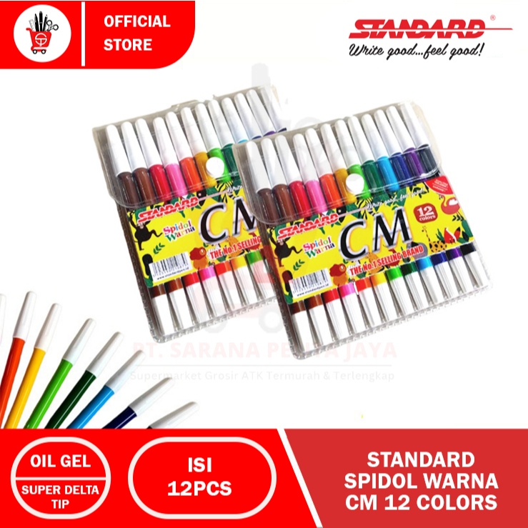 

Marker | Spidol Warna Standard 12 Warna (1 SET)