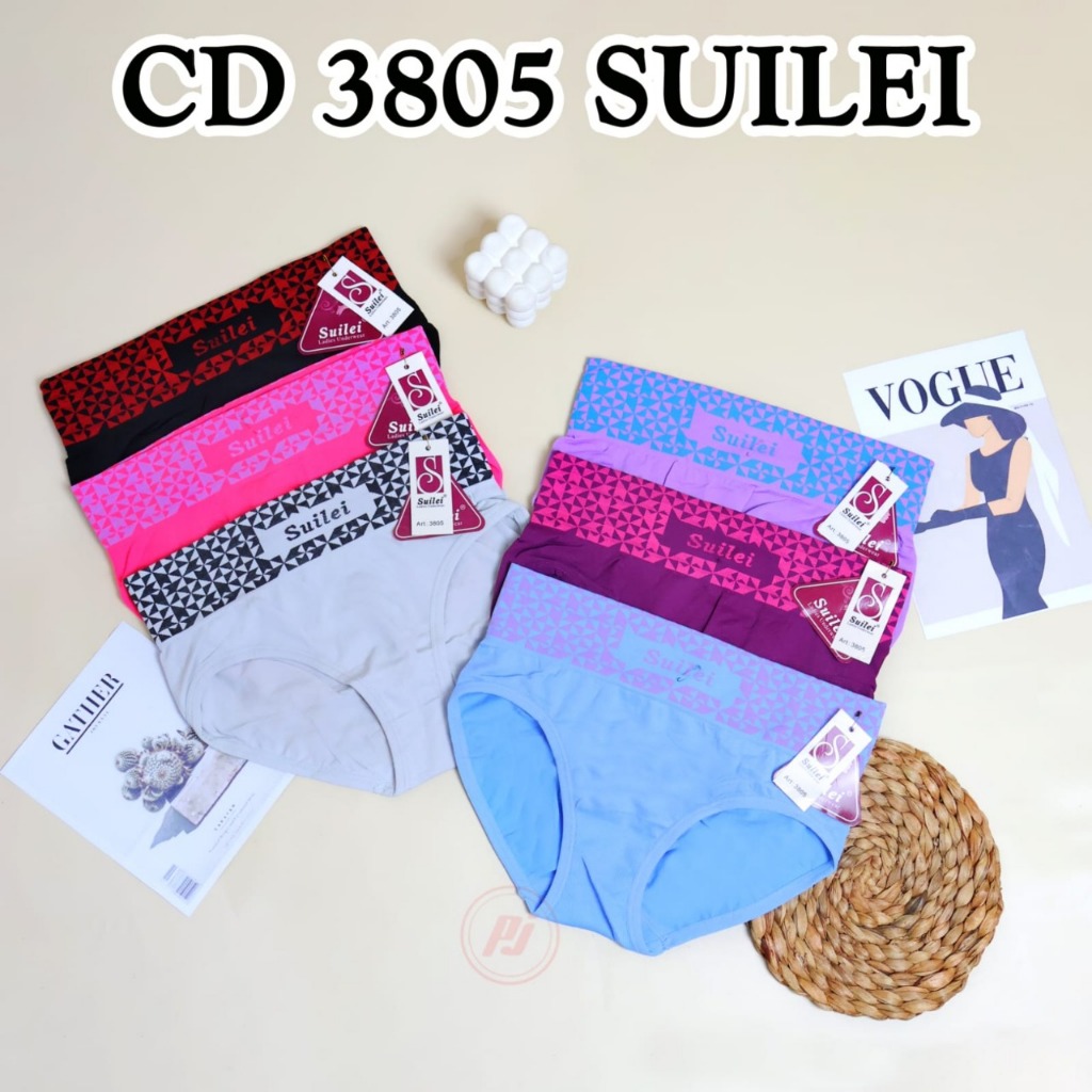 CELANA DALAM WANITA SUILEI SUPER SOFT 3805 BAHAN RAJUT CD RAJUT PEREMPUAN IMPORT