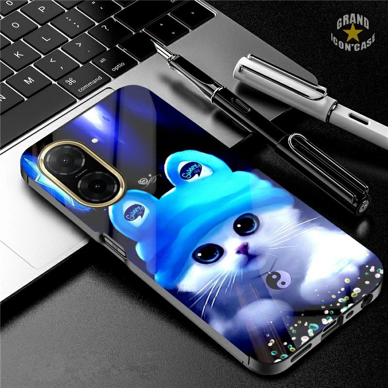 Softcase Glass Kaca GC03 Cute Terbaru For Xiaomi Redmi A5 trendy Kamera Protect-- Pelindung hp - Cas