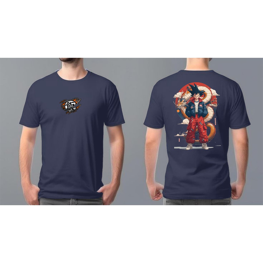 Kaos Oblong Pria Sablon DTF Motif Dragon Ball