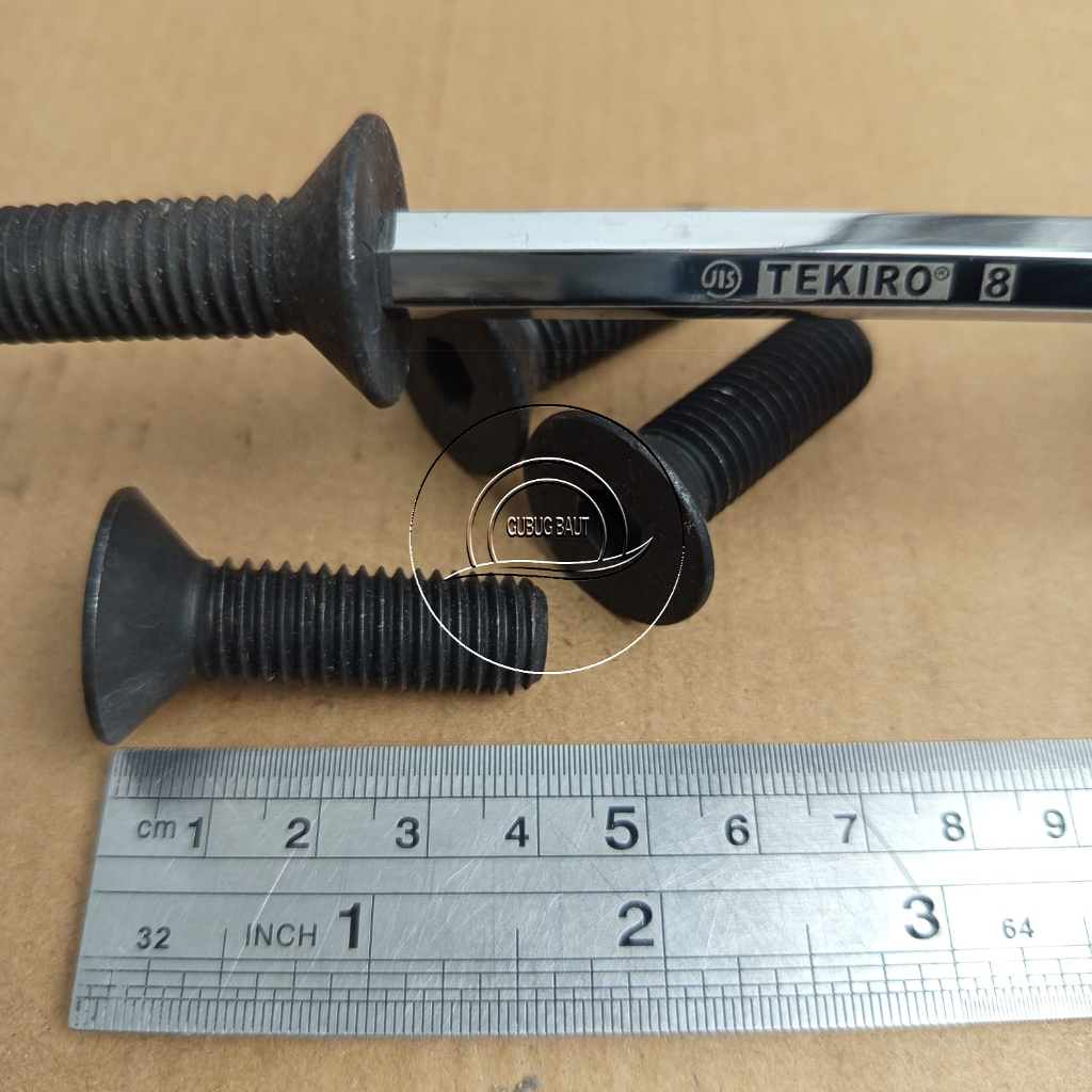 BAUT L VERSENG M12X40 BAJA KUNCI L 8 L8 PANJANG 4CM 4CM BAUD JFL JF L M12 X 40 DIAMETER DRAT 12MM KU