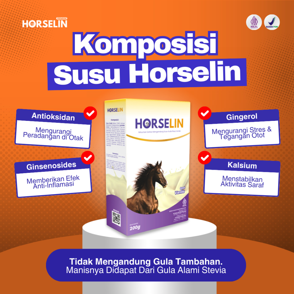 

Obat Migrain Susu Kuda HORSELIN Untuk Mencegah Migrain (200gr) Susu Bubuk