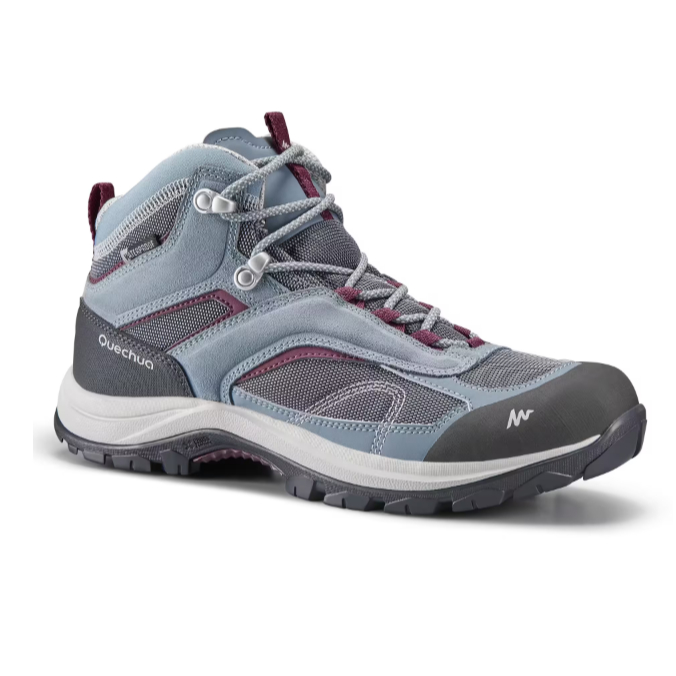 QUECHUA MH100 Mid Sepatu Hiking Gunung Wanita Waterproof
